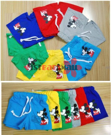 Free shipping! 3pcs baby girls/boys' panties cartoon short pants Mickey pants summer outfits baby wears cotton shorts tracksuit