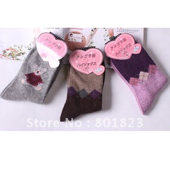 Free shipping-3pcs/lot,Thickening rabbit hair warm socks,(color same as picture),best-selling