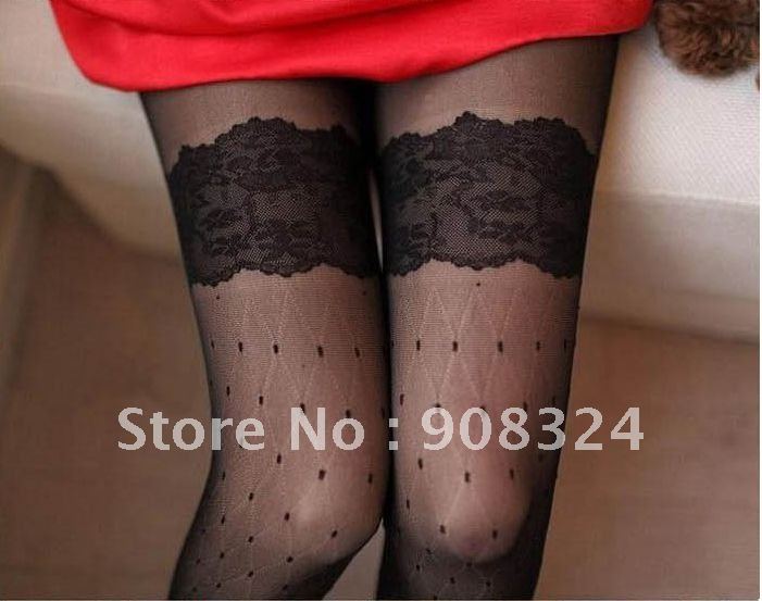 free shipping 3pcs/lot Wholesale 2012 new fashion sexy Women's lace Tights Pantyhose silk Stocking