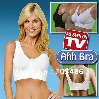 Free Shipping 3pcs/set Ahh Bra As on TV Rhonda Shear Ahh Seamless Leisure Bra Genie Bra with color box