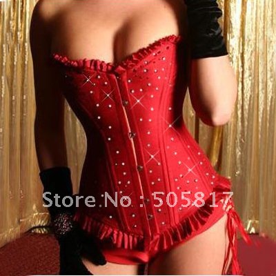 free shipping 4 colors corset bustier, plus size strapless corset panty, body shaper S/M/L/XL   LC0005