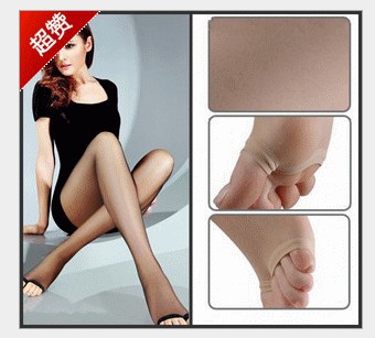 Free shipping 4 colors high quality wrap core silk women's tights stockings pantyhose Open toe