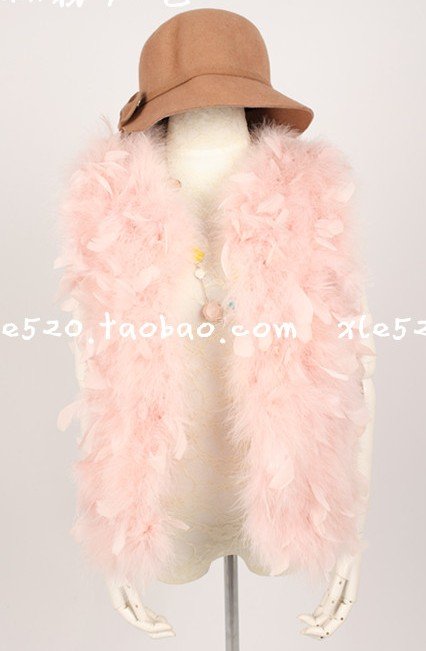 free shipping 4 colors real ostrich feather fashion women's medium-long sweater vest fur coat winter cloth