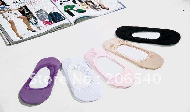 free shipping  40Pairs Low Cut Ladies Soft Stretch Slipper Boat Socks