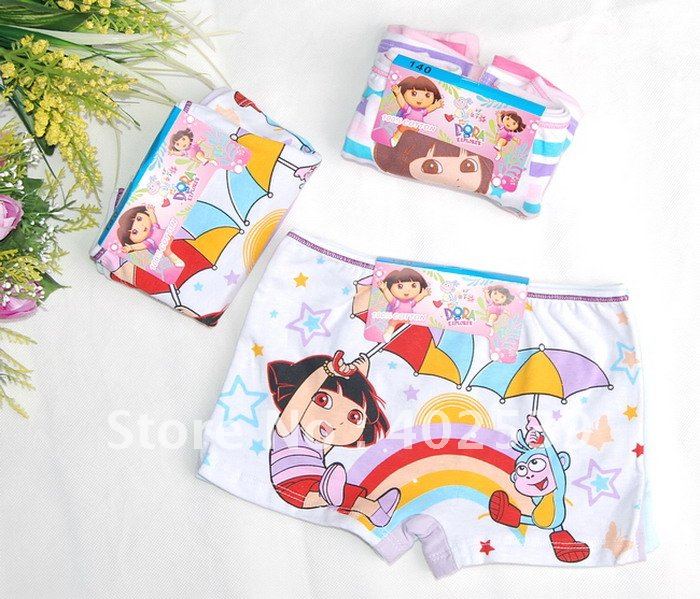 Free Shipping 48pcs/lot Girl's Short,Girl's Cartoon Panties,Dora Designs