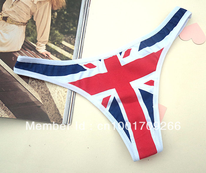 Free Shipping 4pcs/Lot UK National Flag Cotton Ladies Panties Bikini Women's Underware  FS7201