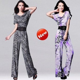 Free Shipping 5 off per 50  order The Newest Fasional and Elegant Lady's Jumpsuits,Leopard,