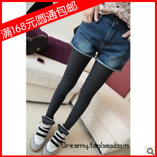 Free Shipping 578 spring and summer women's all-match retro vintage finishing casual boot cut jeans denim shorts dress wholesale