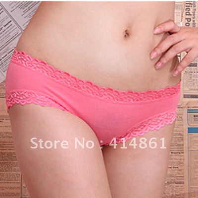 Free shipping 58 modal female panties laciness comfortable women's briefs