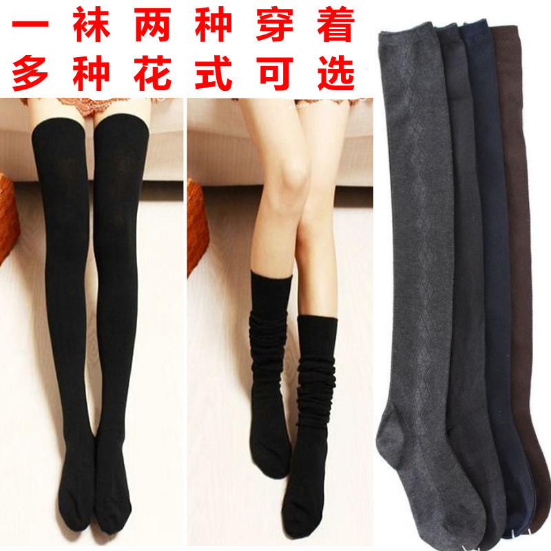 Free Shipping 5pairs/lot Women Fashion Over The Knee Socks Thigh High Sexy Cotton Stockings Thinner 5 Colors