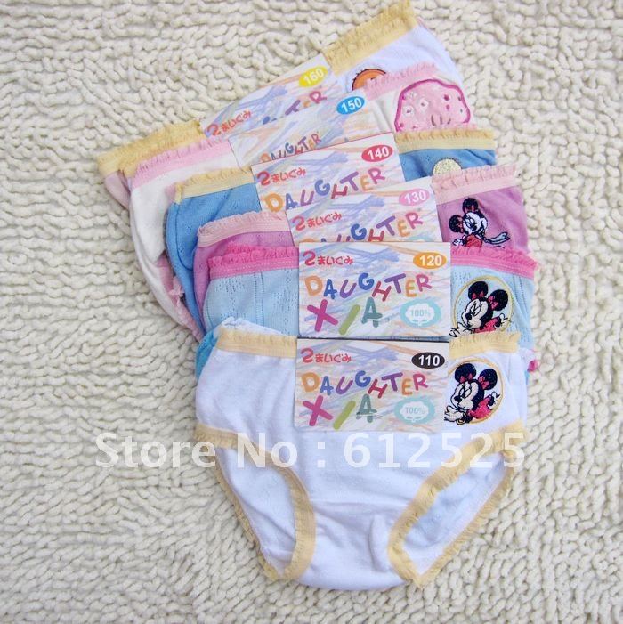 Free shipping (6 pieces/lot) Children's baby girl pure cotton underwear baby briefs bread pants