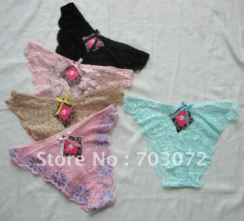 Free shipping,60pcs/lot,fashion lace brief,stock lady's panties sexy underwear,women sexy thongs