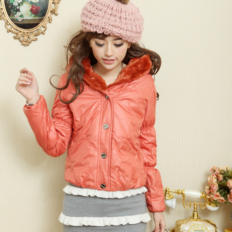 Free Shipping, 62027092 x winter fashion long-sleeve personality with a hood gentlewomen wadded jacket