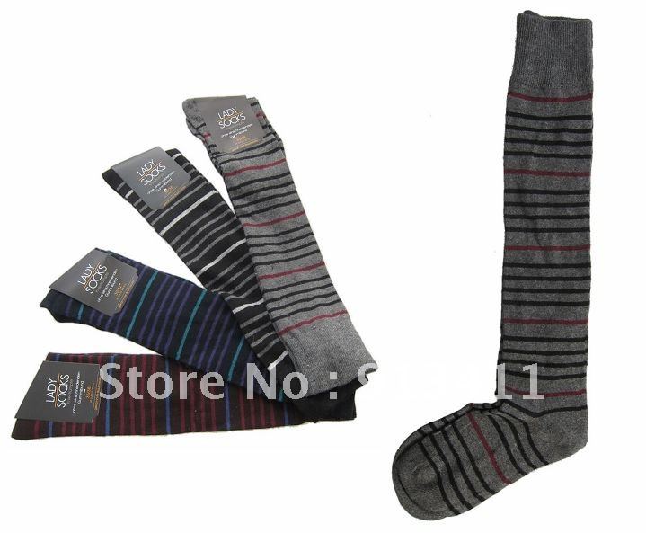 Free Shipping 6pairs/lot  Ladies fashion new  color cotton high socks