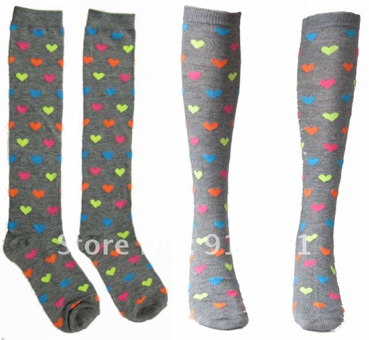 Free Shipping 6pairs/lot  Ladies fashion new  color cotton high socks