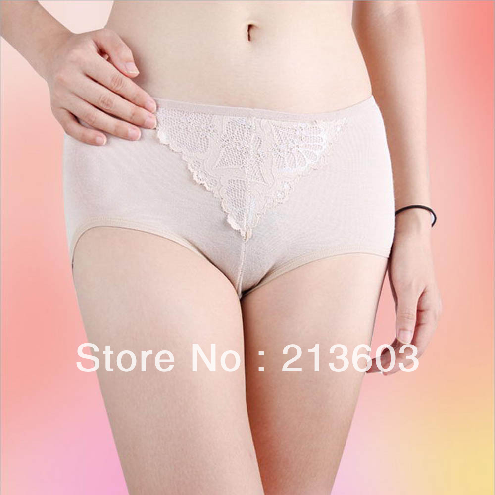 Free shipping +6pcs/lot +Gorgeous sexy underwear women's briefs Modal breathable  high waist panties female ,207