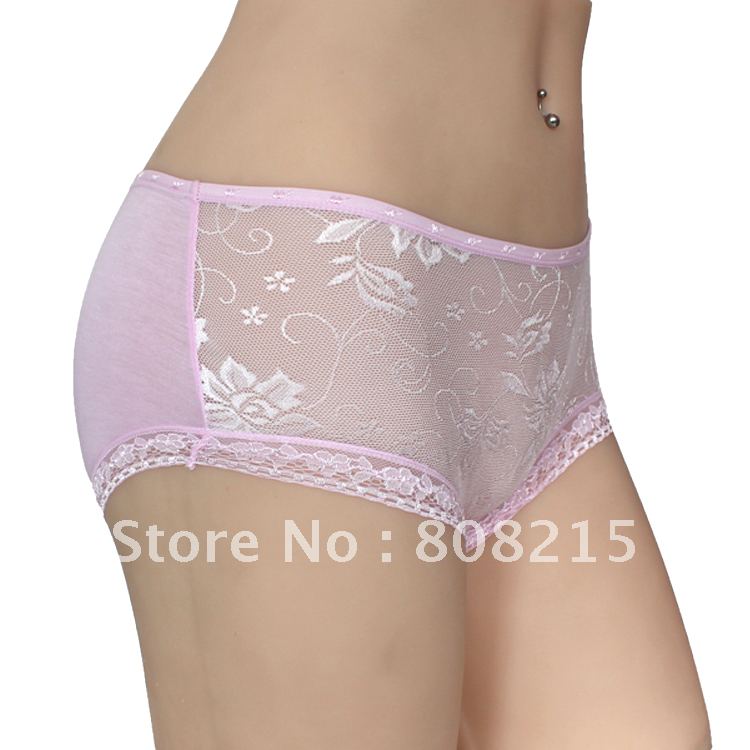 Free shipping 6pcs/lot highest quality sexy transparent gauze lace women's Panties