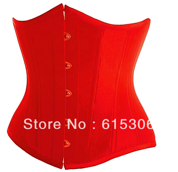 Free shipping!! 7100 sexy lingerie sexy corset sexy underwear Red Underbust Corset /G-String