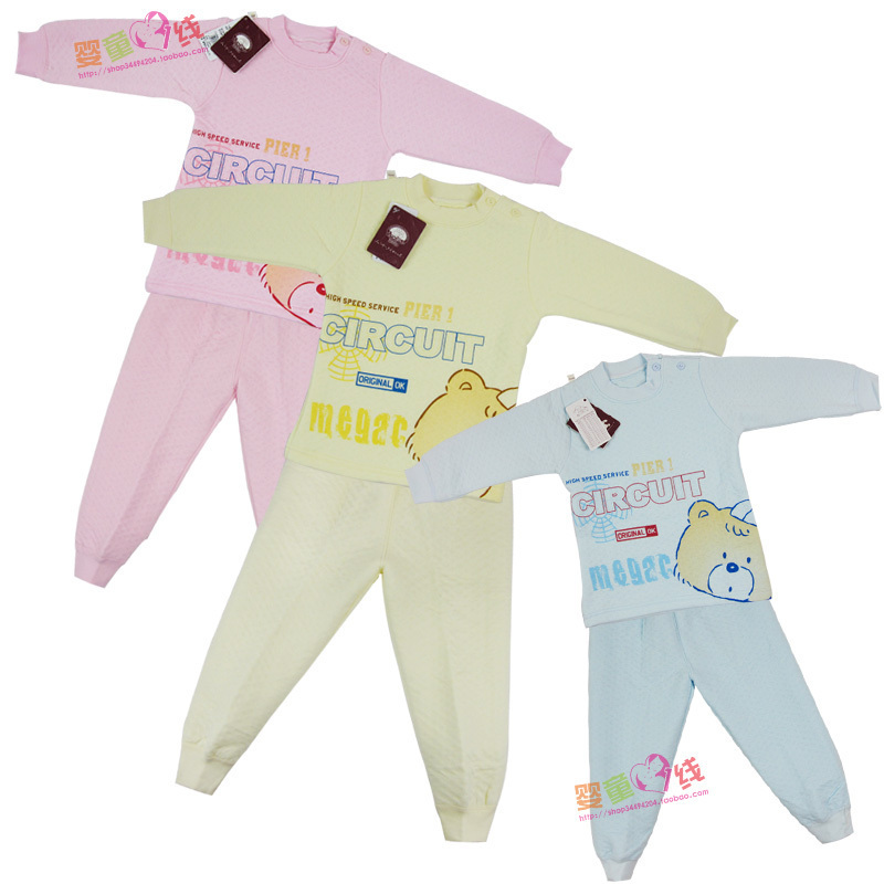 free shipping 7556 baby thermal clothing baby set of underwear and underpants entresol set