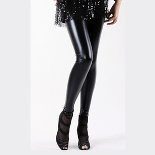 Free shipping 800 fashion faux leather legging ankle length trousers