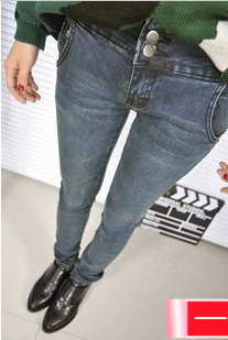 Free Shipping 821 women's slim dark color pencil jeans skinny pants trousers dress wholesale