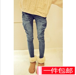 Free Shipping 822 2013 personality thin handsome jeans female dress wholesale