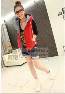 Free shipping 8881 all-match cotton hooded cotton small vest