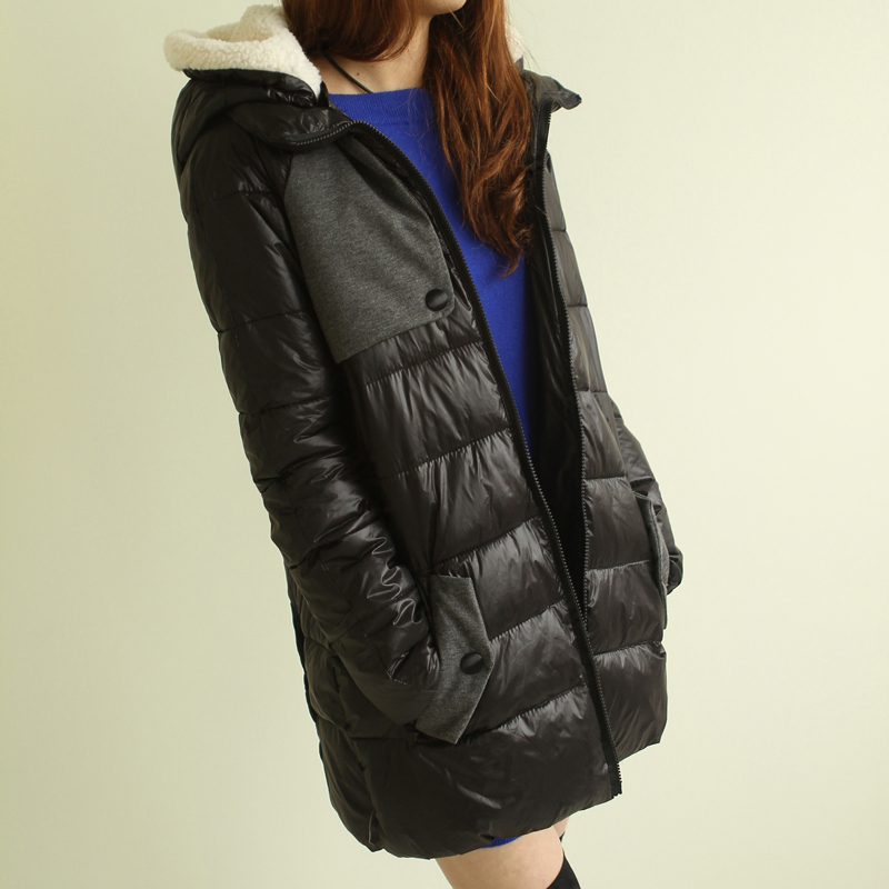 Free shipping 9297 - 0.88 2012 berber fleece hat long design wadded jacket outerwear female