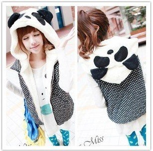 Free Shipping /9968#2011 new products playful Panda Hat ladies ' Superman gas wave vest/Free Size