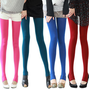 Free shipping Accounting clothing female spring candy color velvet pants step basic stockings rompers thin