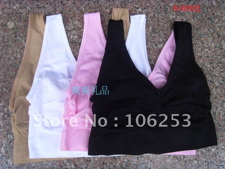 Free Shipping Ahh Bra Sexy Bra Slimming Underwear Breast Massage Seamless Microfiber Pullover Outlining Your Figure 60pcs