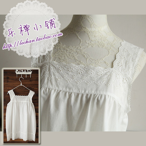 Free shipping All-match embroidery thin cotton vest basic shirt plus size available b414