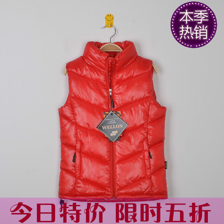 FREE SHIPPING! All-match stand collar slim thermal glossy vest female -HB