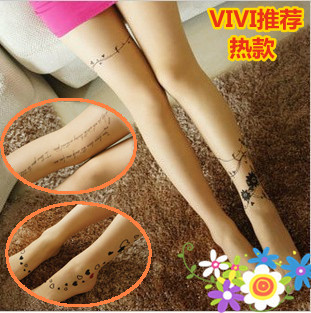 free shipping Allamitto print qihii letter vivi magazine skin color rompers stockings