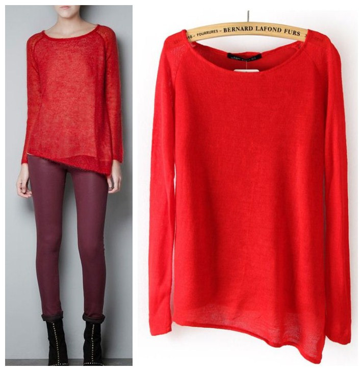 Free shipping American and European style  2013 autumn fashion women's wool sweater 4colors S M L sizes