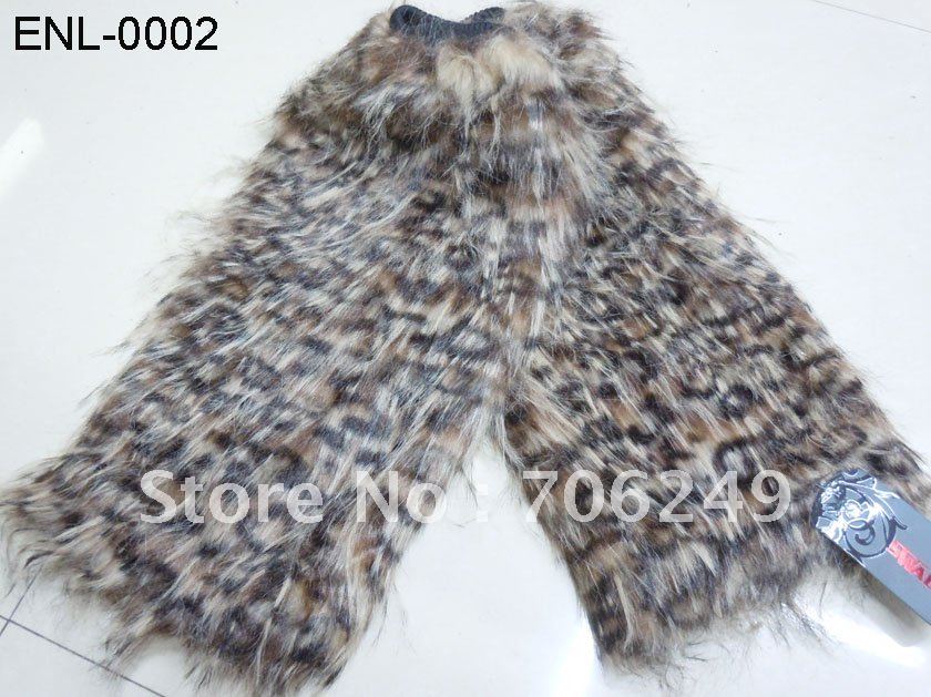 FREE SHIPPING,animal printed leg warmer,leg socks,faux fur leg warmer,fake fur leg warmer with pom pom