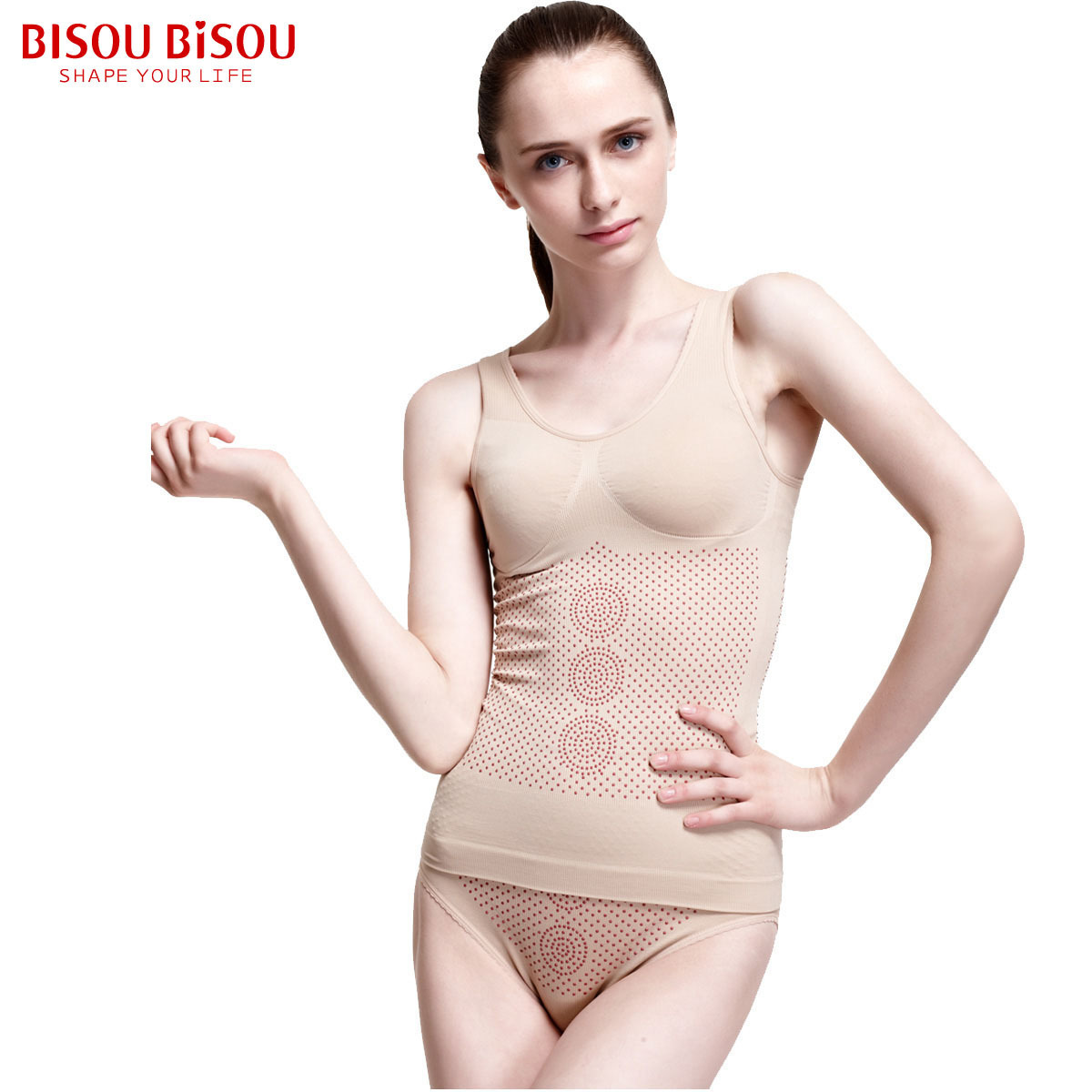 Free Shipping ar infrared fat burning slimming abdomen drawing butt-lifting shaper pants split set corset shapers