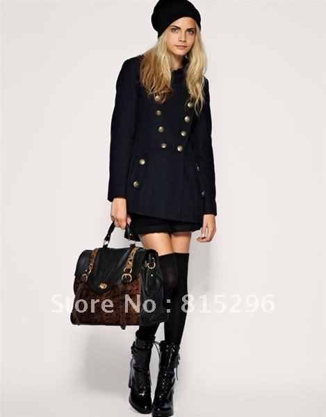 free shipping autum/winter new style cotton women coat&jacket copper beads