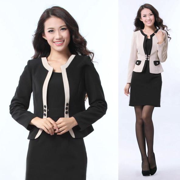 Free shipping Autumn and winter fashion slim white collar outerwear work wear set ol skirt work wear women twinset