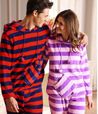 Free Shipping  autumn and winter lovers sleepwear coral fleece set male z10658 female z10668