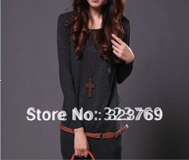 free shipping autumn and winter new black and grey backing sweater