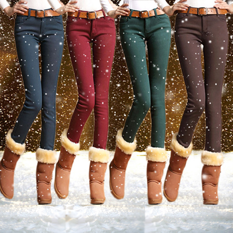 Free Shipping, Autumn and winter plus velvet thickening legging female plus size pencil pants fleece warm pants jeans