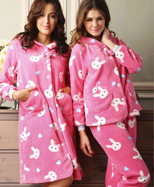 Free Shipping autumn and winter sleepwear women's coral fleece nightgown z10848 Sleep & Lounge