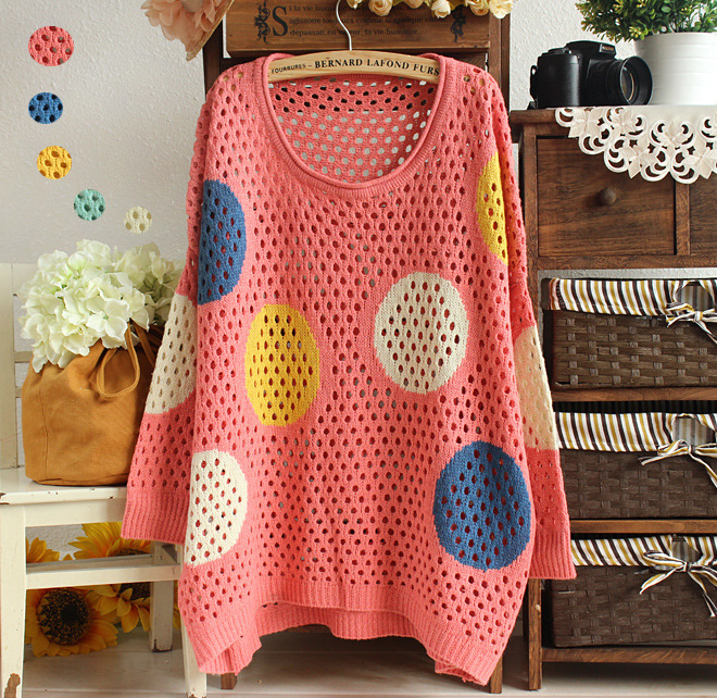 Free shipping, Autumn and winter sweet pullover multicolour sugar cutout thickening fashionable casual sweater