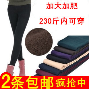 free shipping Autumn and winter thickening plus size plus size stockings plus velvet nap pantyhose pull trousers female legging