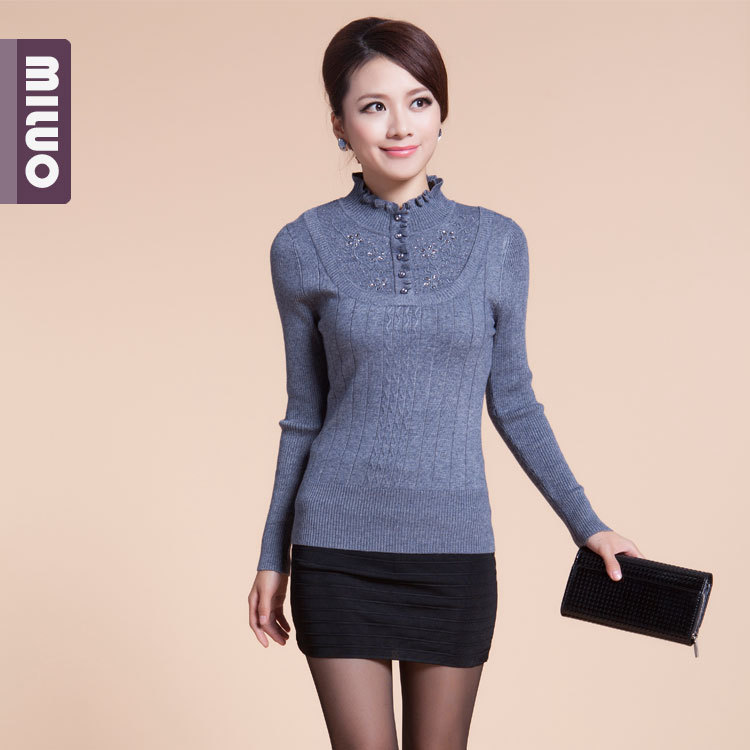 Free Shipping Autumn and winter turtleneck pullover basic shirt sweater female sweater slim women's sweater