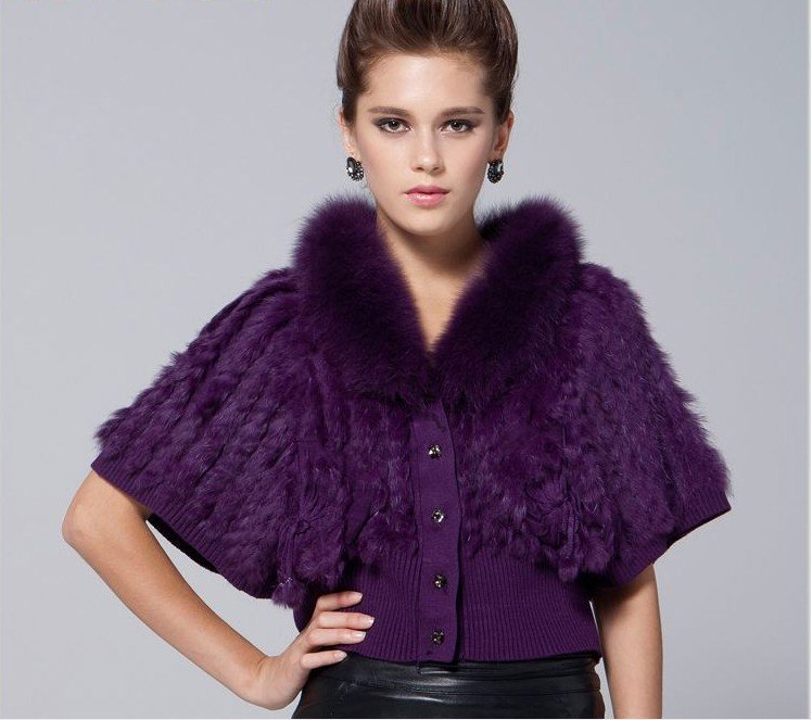 Free Shipping Autumn and Winter Women's Rabbit Fur Sweater Cardigan Jacket 6 colors