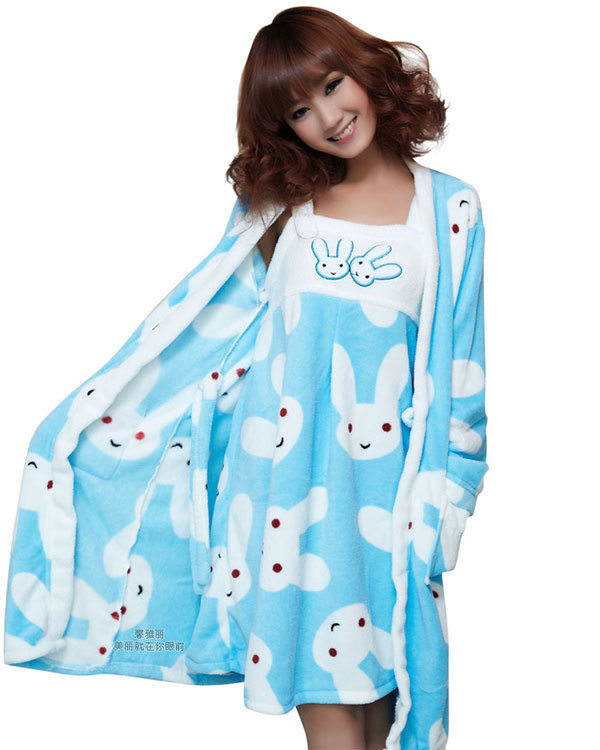 Free Shipping Autumn and winter women's sexy coral fleece robe bathrobes nightgown sleepwear lounge Wholesale price