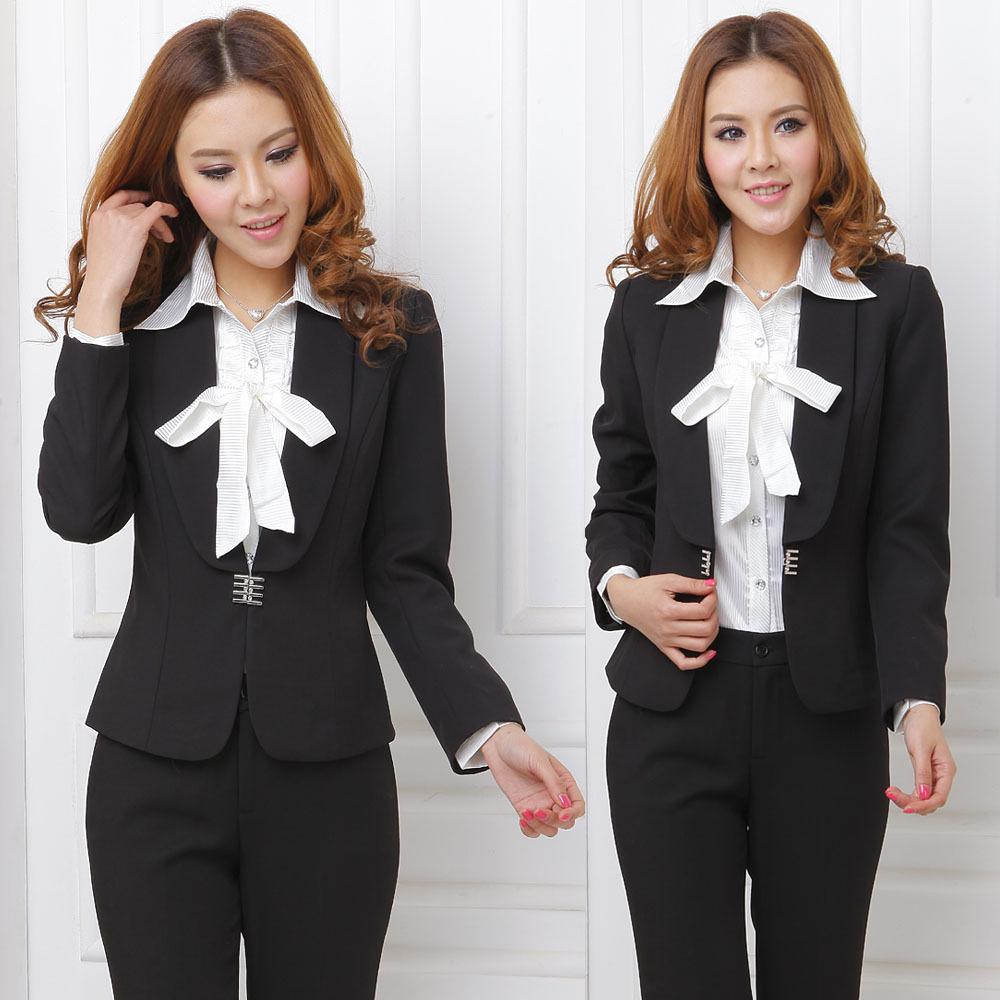 Free shipping Autumn and winter work wear women's piece set suit taoku formal outerwear ol skirt