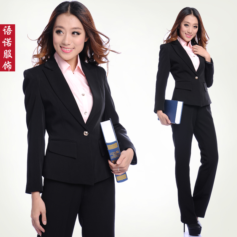 Free shipping Autumn and winter work wear women's set skirt fashion slim blazer work wear